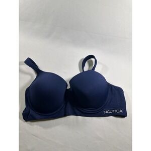 Nautica Intimates 40D Ribbed Stretch Navy Blue Bra